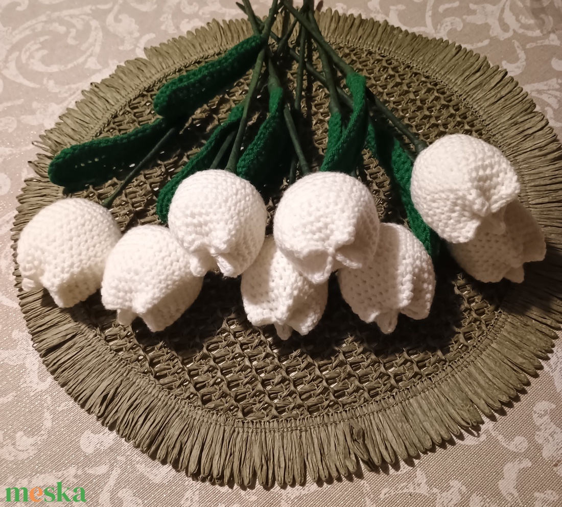 Horgolt tulipán  - otthon & életmód - virágdekoráció - virágok - szálas virág - Meska.hu