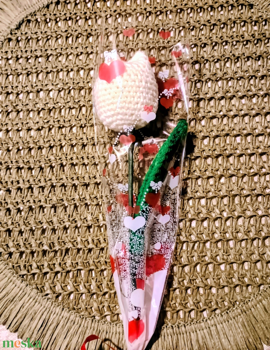 Horgolt tulipán  - otthon & életmód - virágdekoráció - virágok - szálas virág - Meska.hu