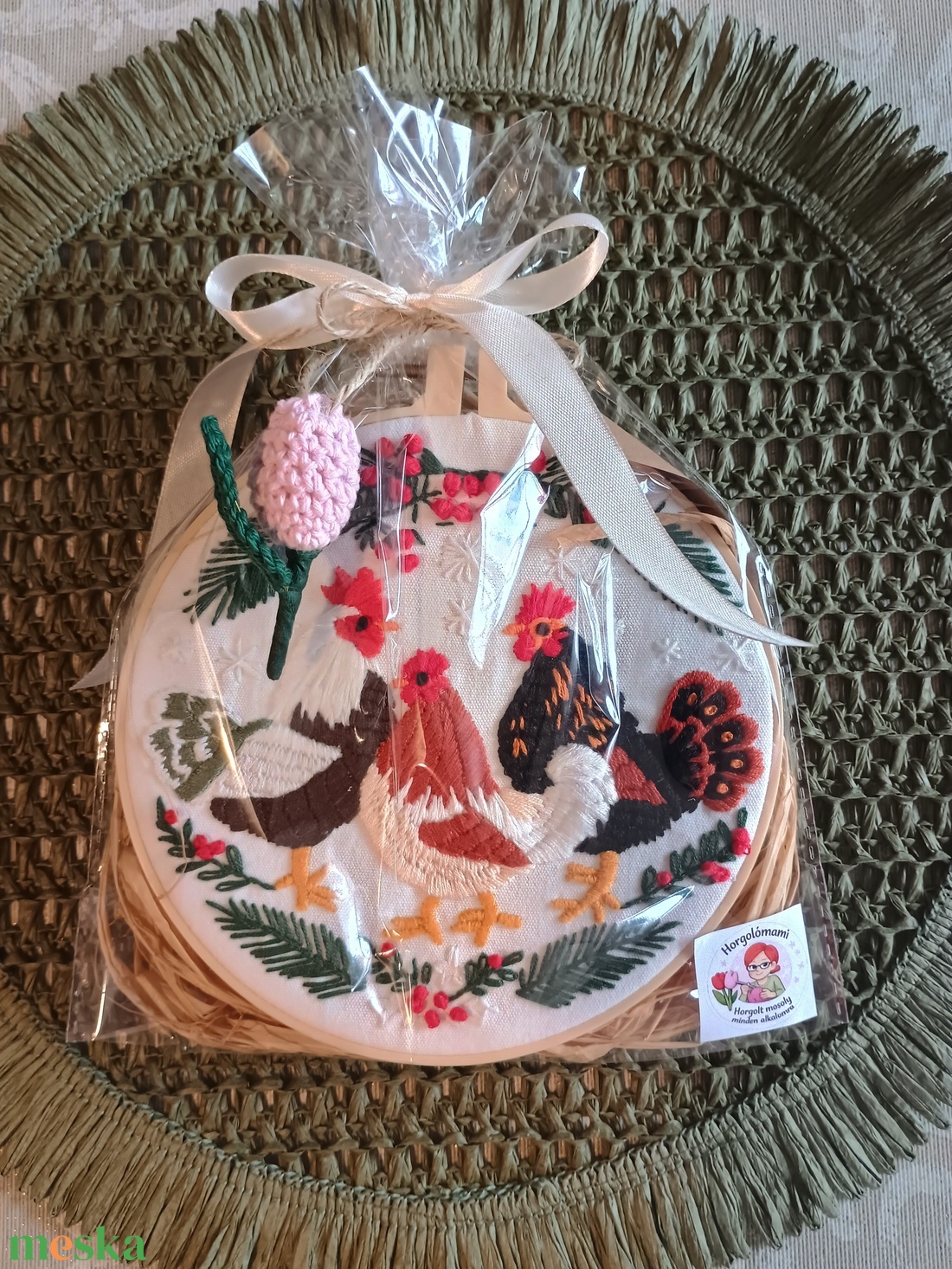 Hímzett falikép  - otthon & életmód - dekoráció - dísztárgy - Meska.hu