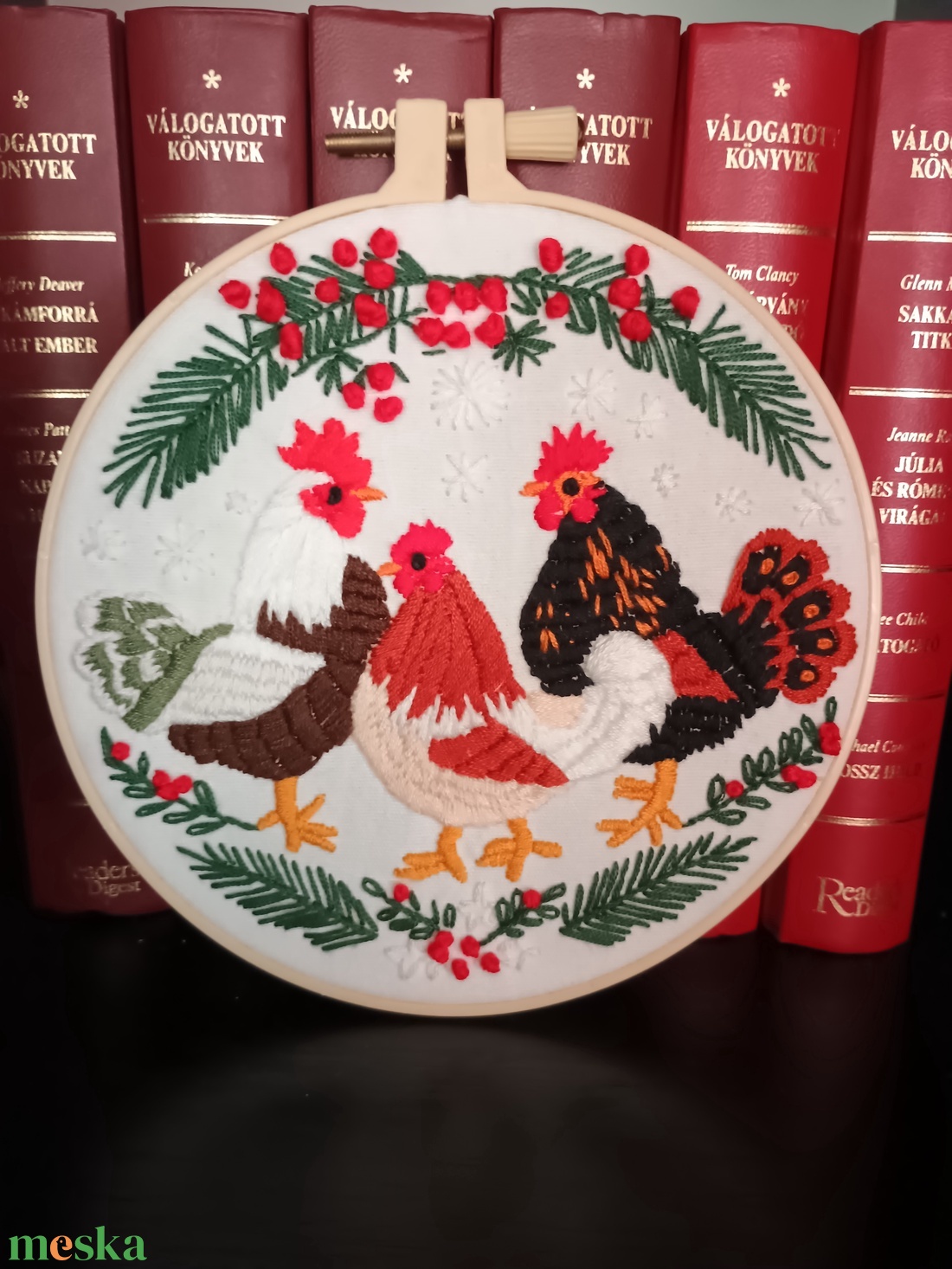 Hímzett falikép  - otthon & életmód - dekoráció - dísztárgy - Meska.hu