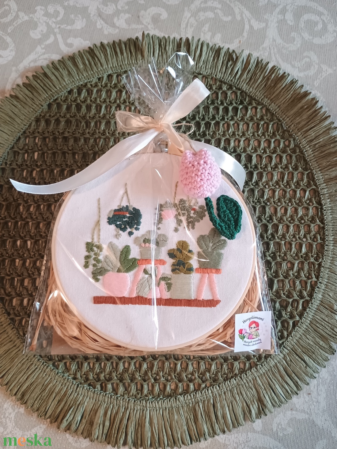 Hímzett falikép  - otthon & életmód - dekoráció - dísztárgy - Meska.hu