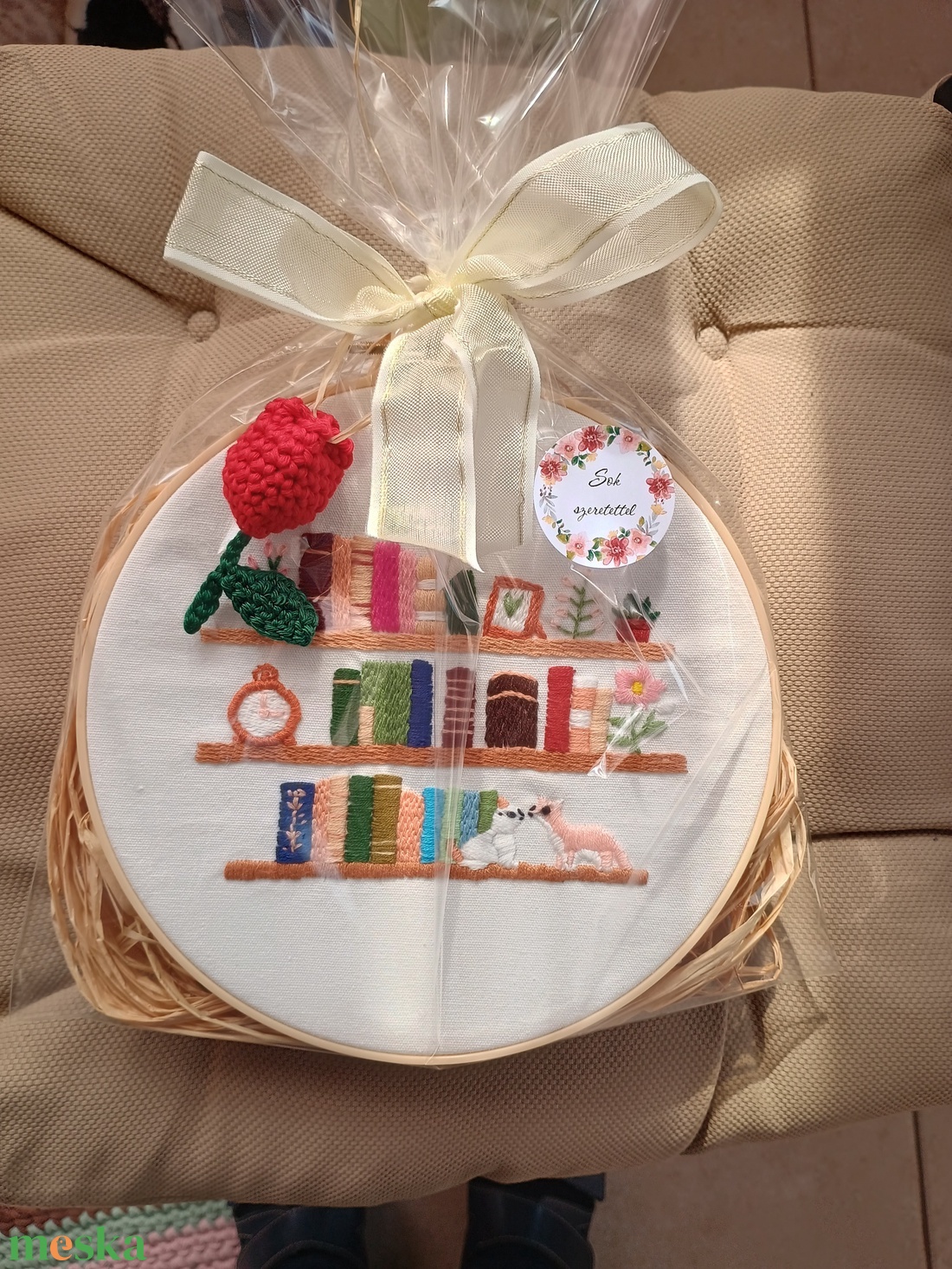 Hímzett falikép  - otthon & életmód - dekoráció - dísztárgy - Meska.hu