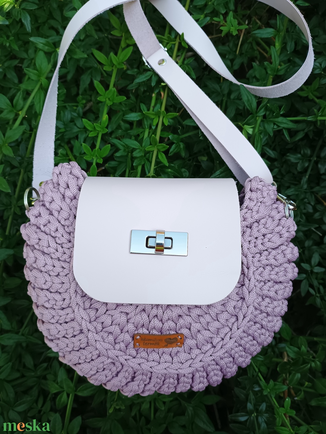 Horgolt crossbody - táska & tok - kézitáska & válltáska - nagy pakolós táska - Meska.hu
