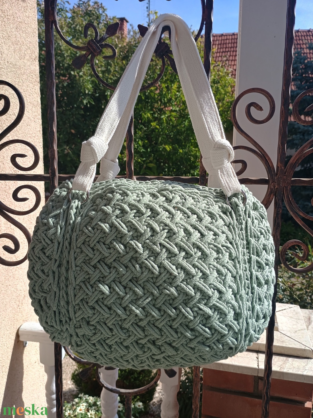 Horgolt táska - táska & tok - bevásárlás & shopper táska - kenyeres zsák - Meska.hu