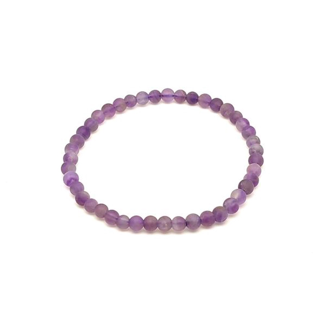 Ametiszt matt ásvány karkötő golyós 4mm - ékszer - karkötő - ásványkarkötő - Meska.hu
