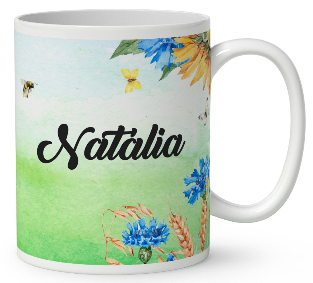 Névvel kérhető - Cuki sapkás napraforgós manó mintás bögre - otthon & életmód - konyhafelszerelés, tálalás - tálalás - bögre & csésze - Meska.hu