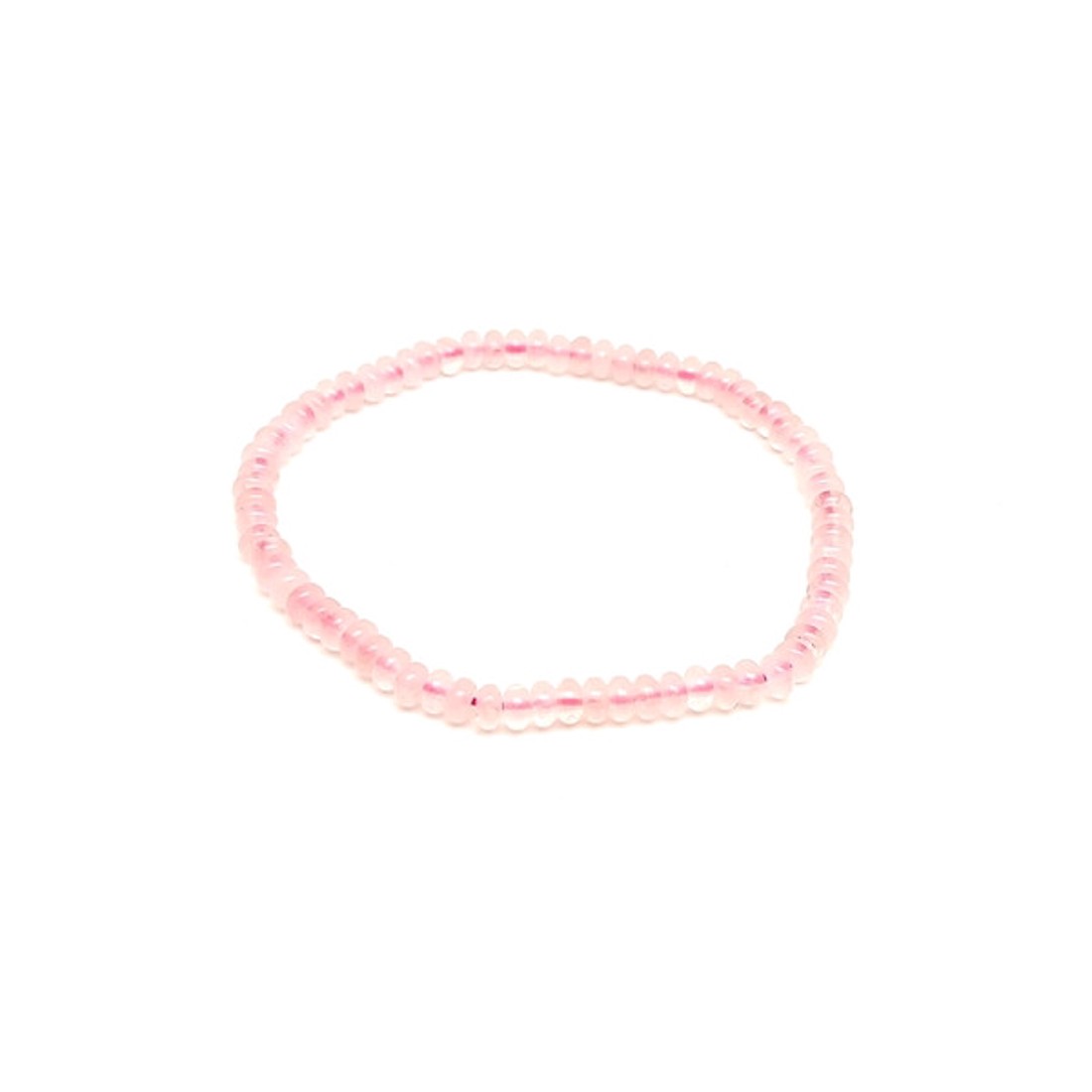 Rózsakvarc korong ásványkarkötő 4x2 mm Hamvas Hajnal - ékszer - karkötő - ásványkarkötő - Meska.hu