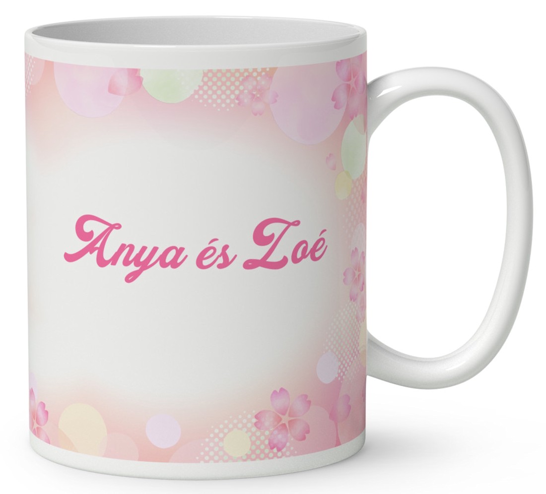 Kérd a neveddel - Anya és lánya buborékfújás mintás bögre - otthon & életmód - konyhafelszerelés, tálalás - tálalás - bögre & csésze - Meska.hu