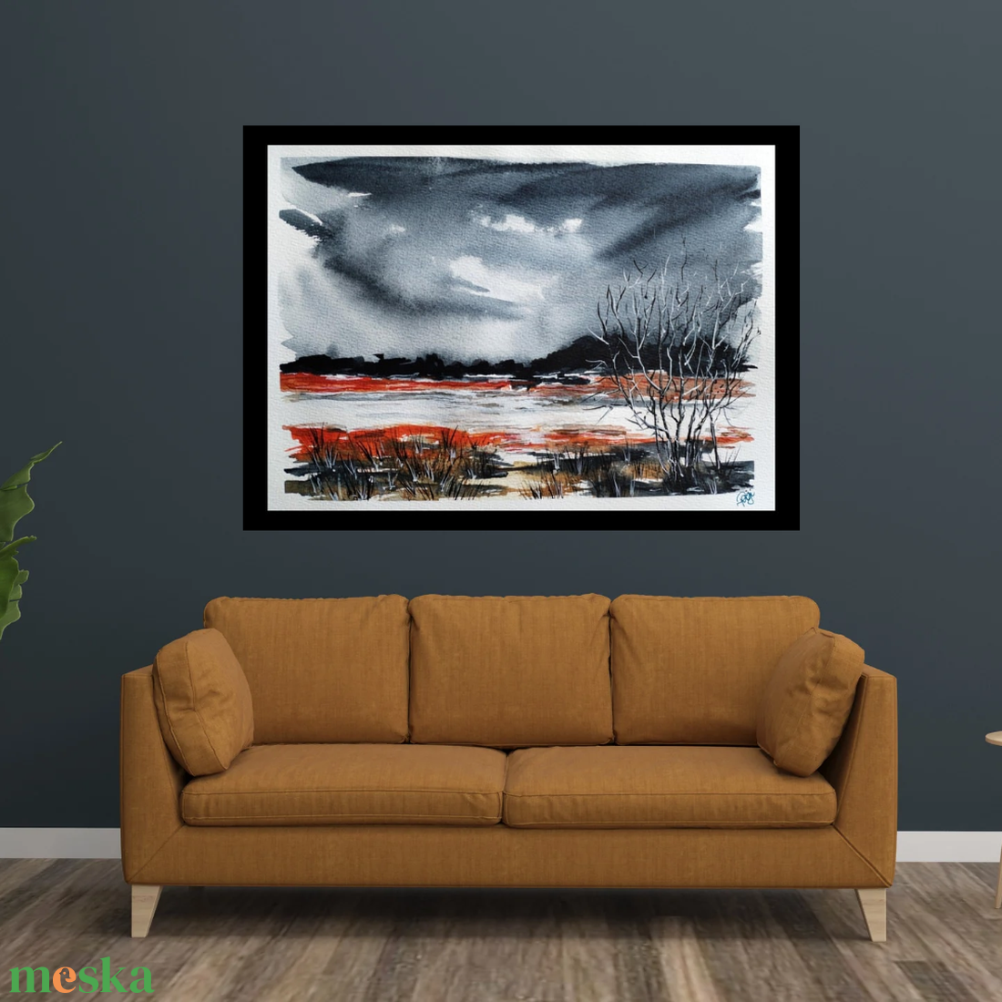 Ahol a föld és az ég haragot cserél ni nem tudhat - művészet - festmény - akvarell - Meska.hu