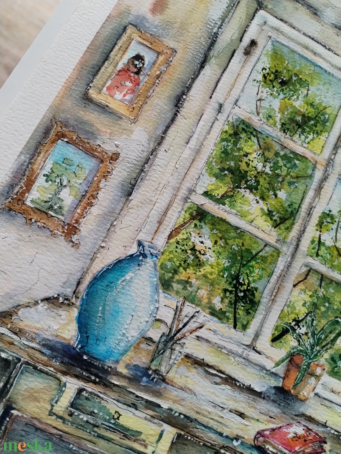 Az otthon csendje. - művészet - festmény - akvarell - Meska.hu