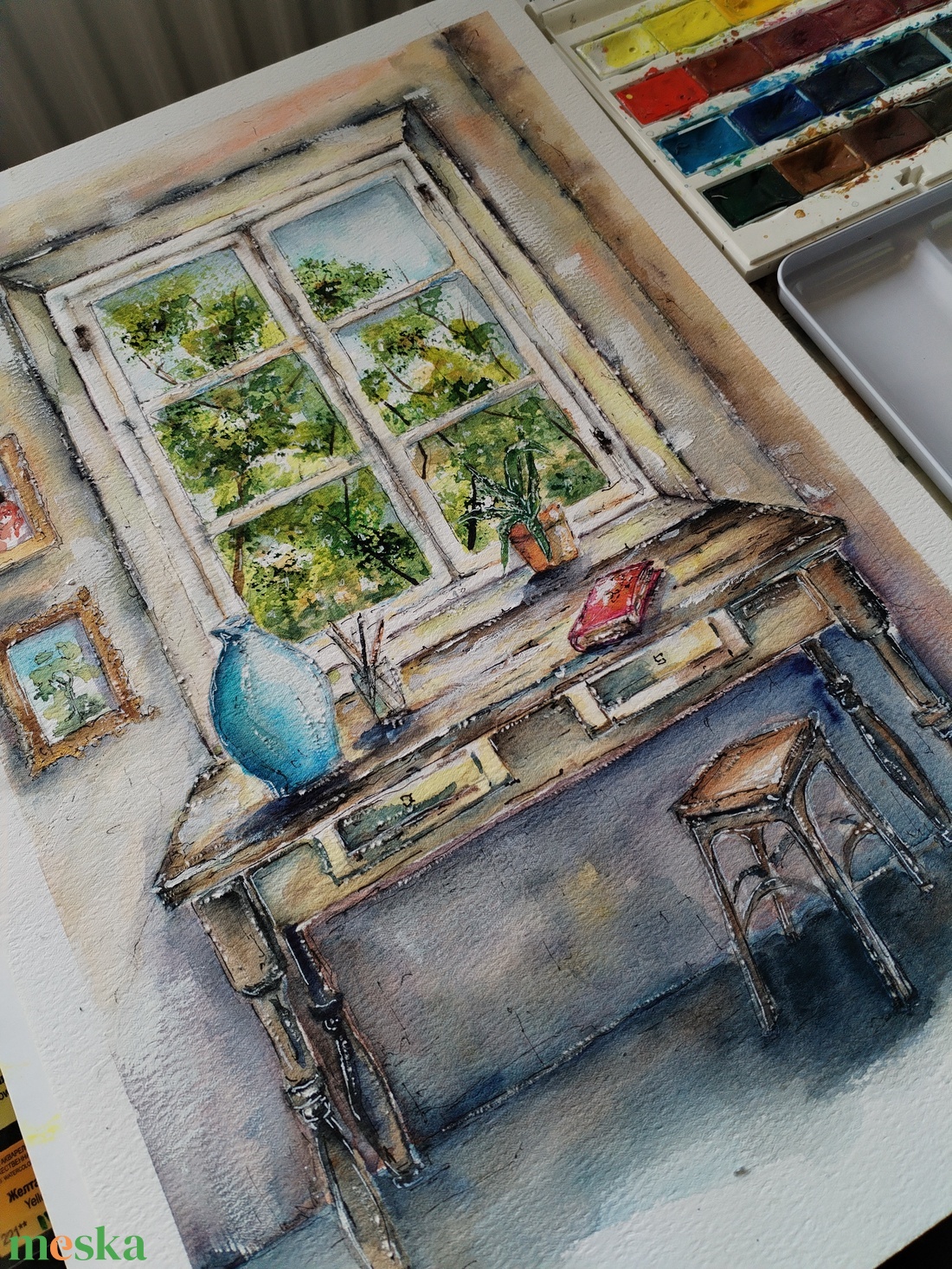 Az otthon csendje. - művészet - festmény - akvarell - Meska.hu