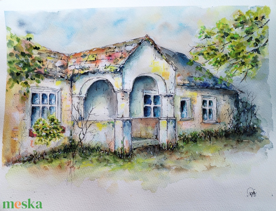 Falakban őrzött emlékek - művészet - festmény - akvarell - Meska.hu