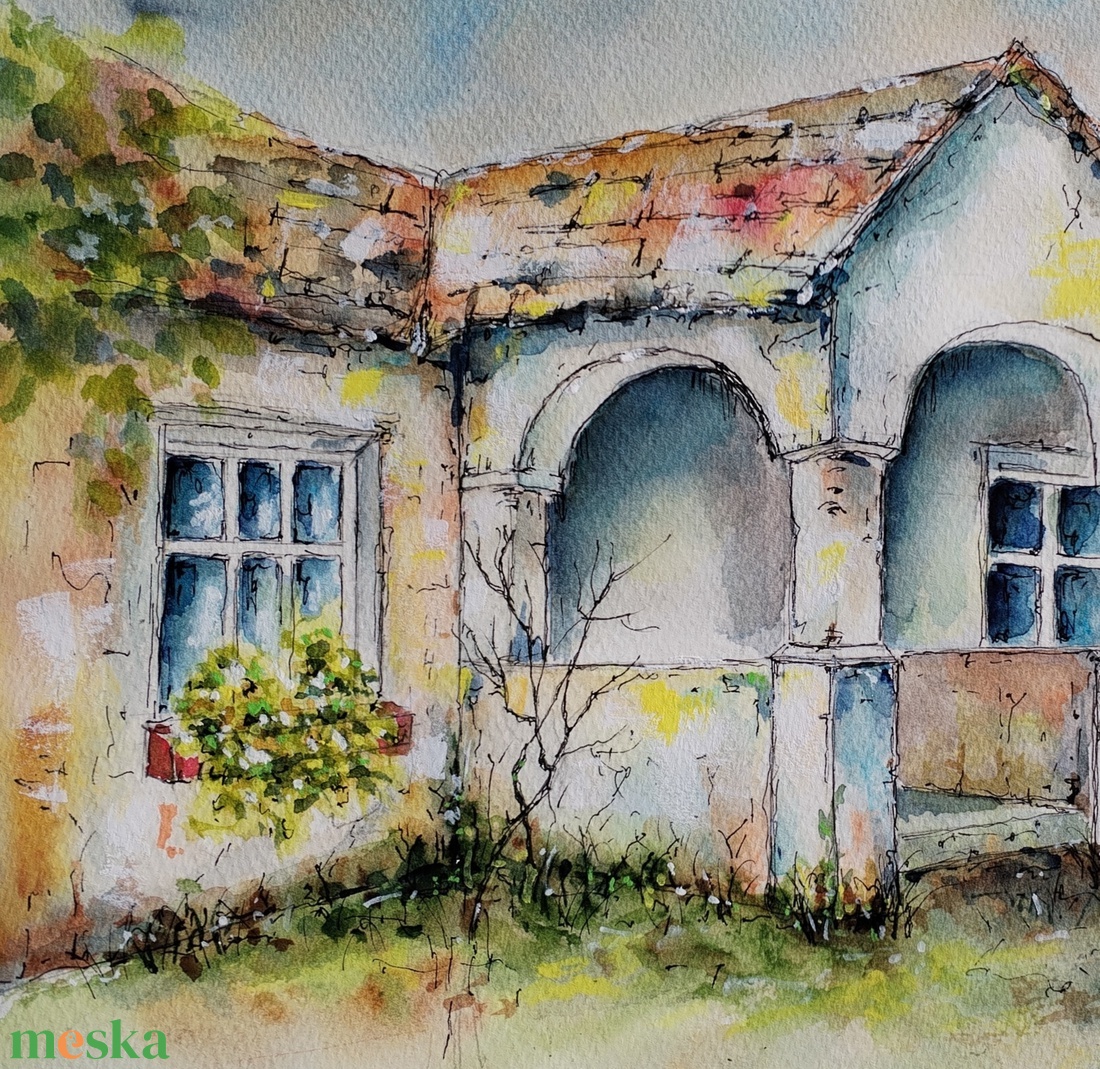 Falakban őrzött emlékek - művészet - festmény - akvarell - Meska.hu