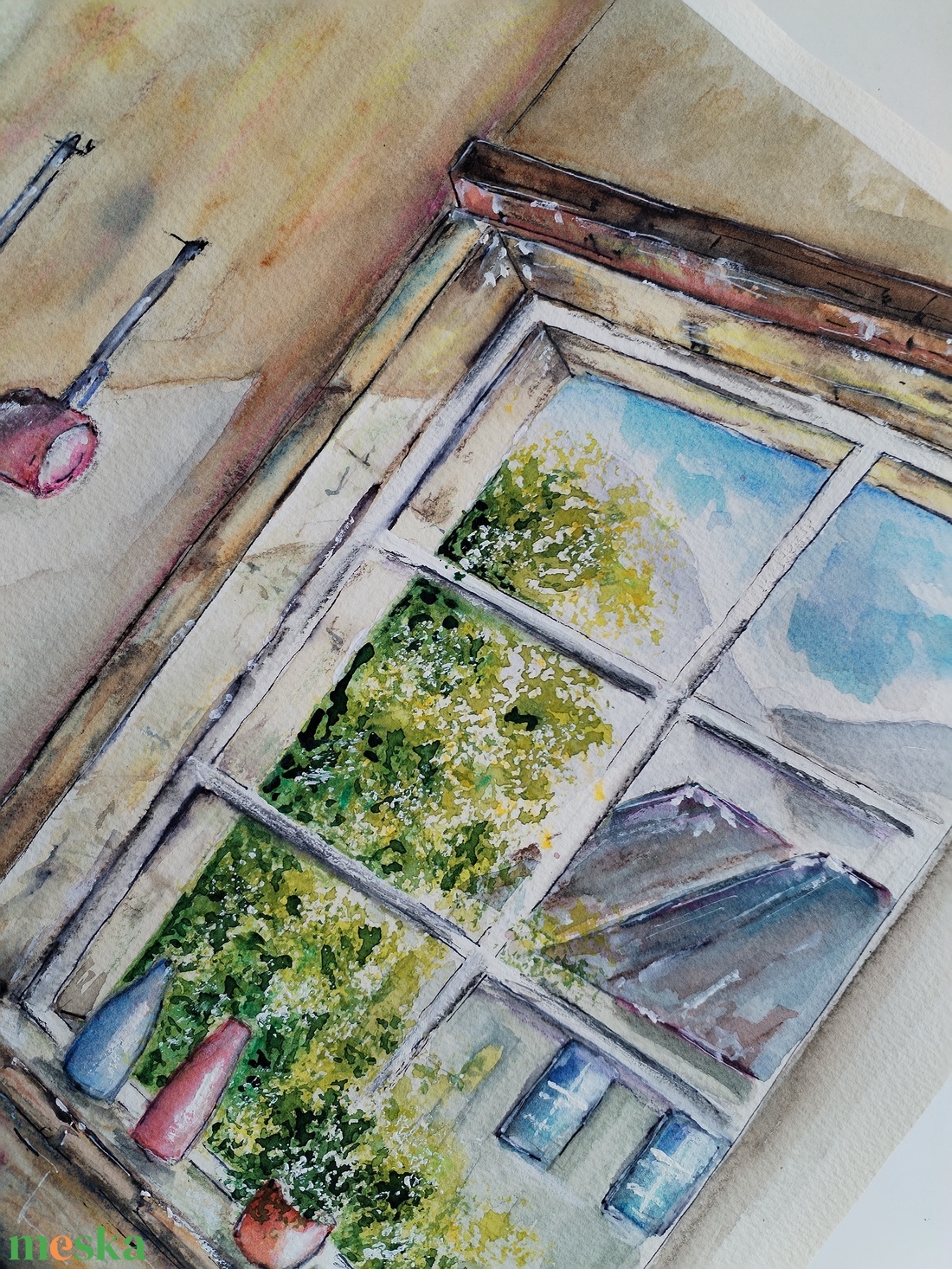 Emlékek a fény útja - művészet - festmény - akvarell - Meska.hu