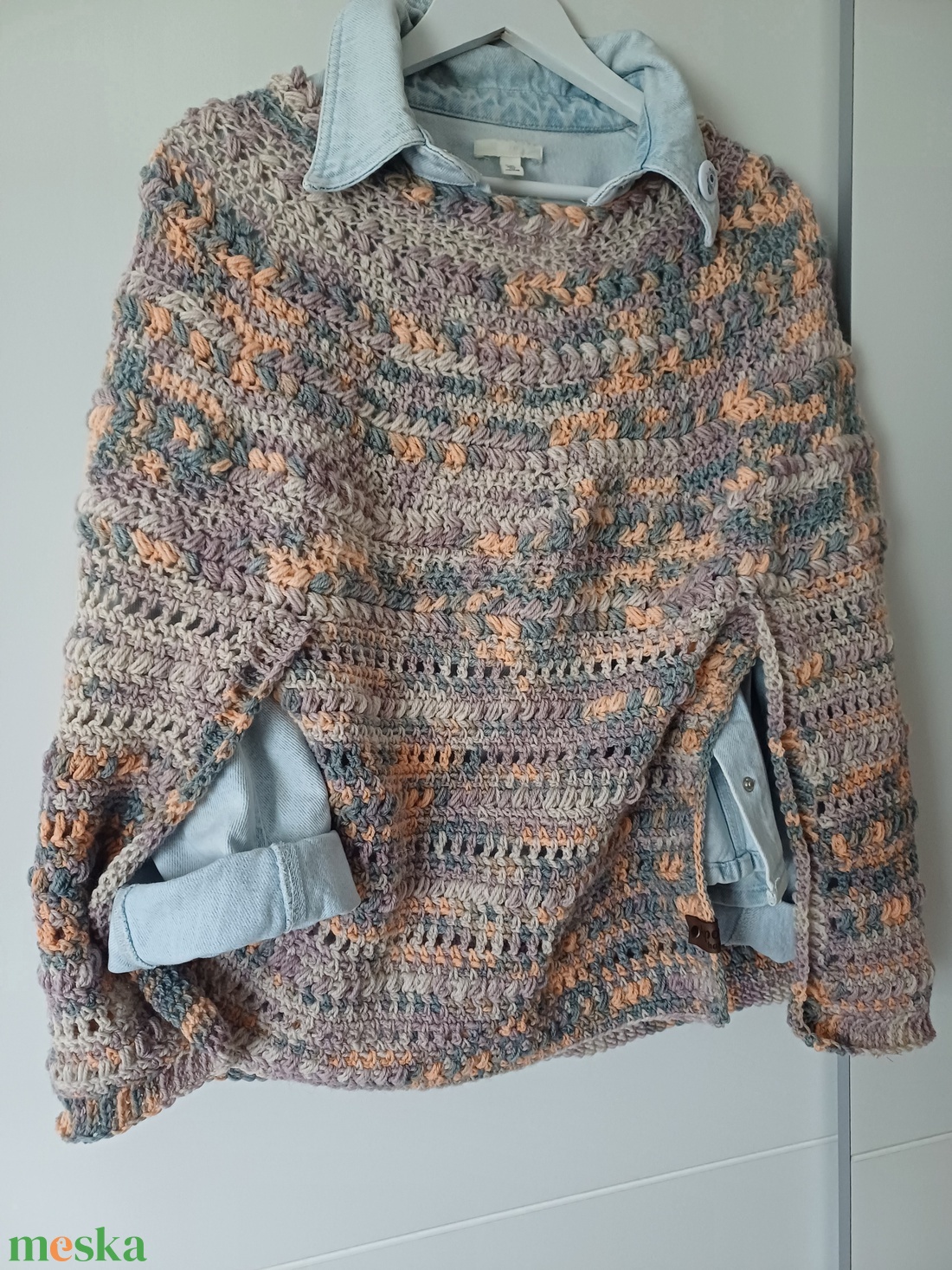 Horgolt poncho - ruha & divat - női ruha - poncsó - Meska.hu Horgolt poncho - ruha & divat - női ruha - poncsó - Meska.hu