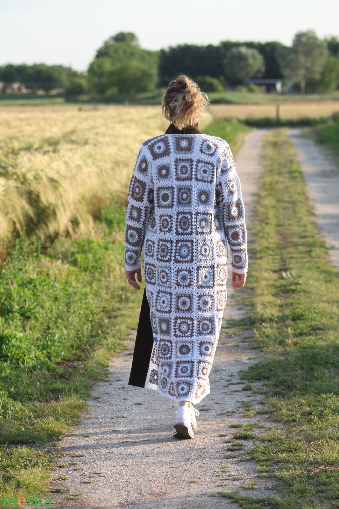 Granny Square horgolt pamut kabát/pulcsi - ruha & divat - női ruha - kardigánok - Meska.hu Granny Square horgolt pamut kabát/pulcsi - ruha & divat - női ruha - kardigánok - Meska.hu