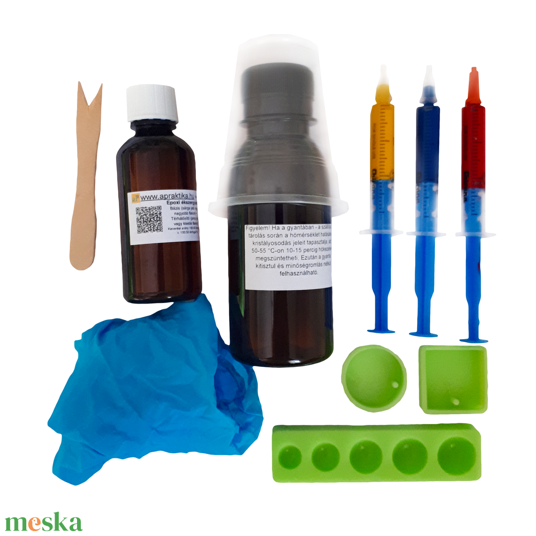 Gyantaékszer készítő szett, ékszergyanta, ékszerforma, epoxi pigment - kellékek & szerszámok - vegyes alapanyag - egyéb alapanyag - Meska.hu
