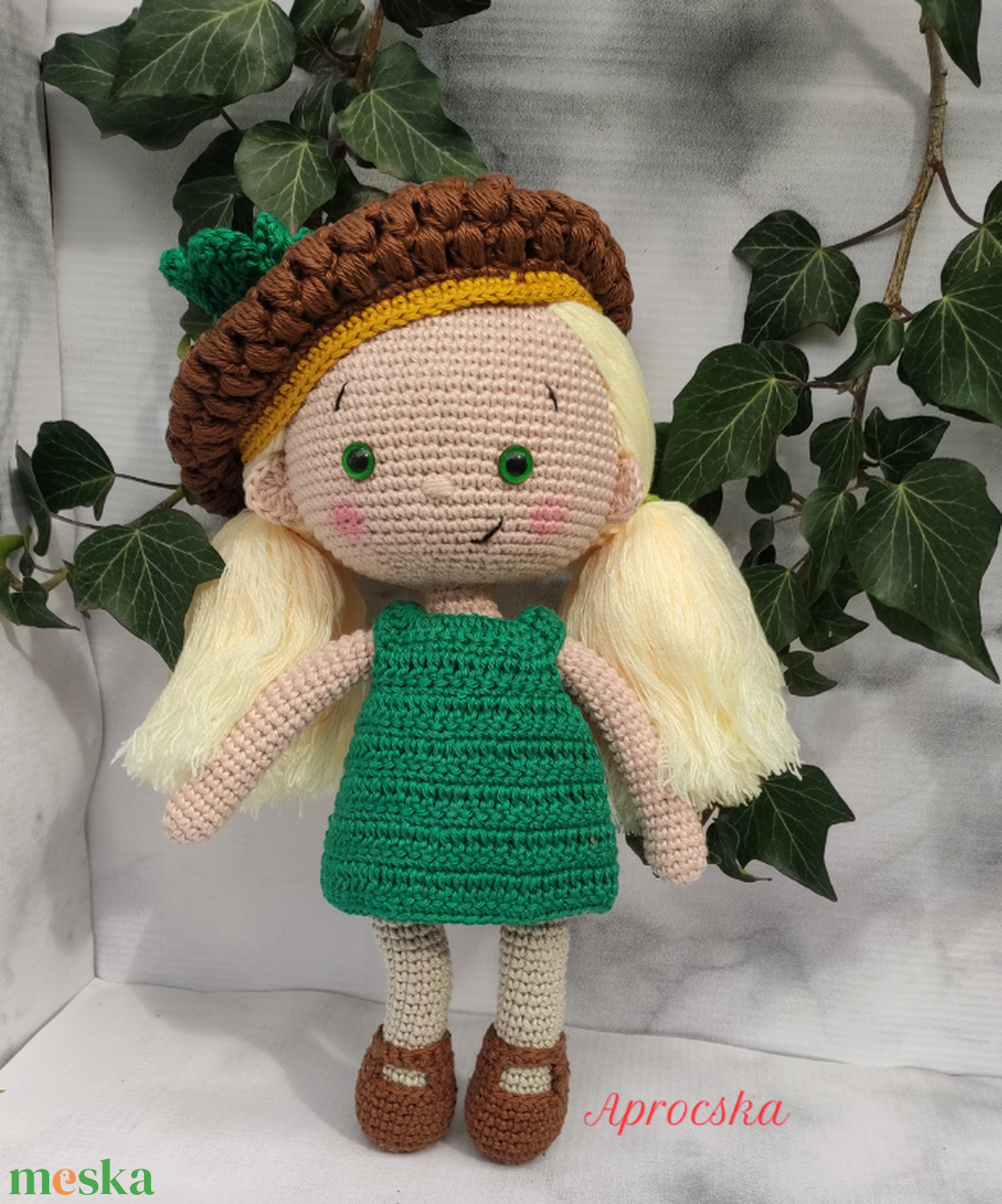 Mimi öltöztethető amigurumi baba  - játék & sport - baba & babaház - öltöztethető baba - Meska.hu