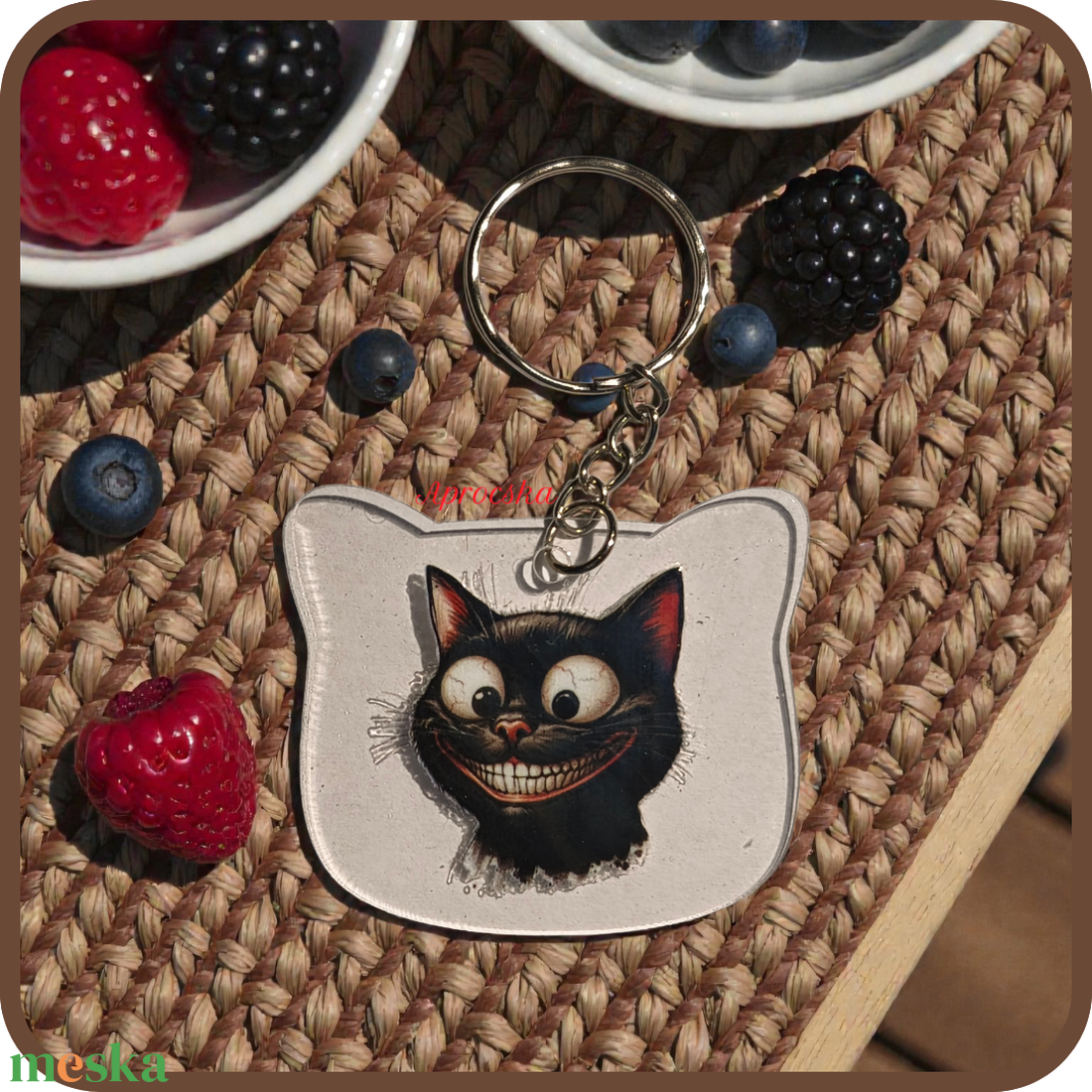 Macskás kulcstartó - táska & tok - kulcstartó & táskadísz - kulcstartó - Meska.hu