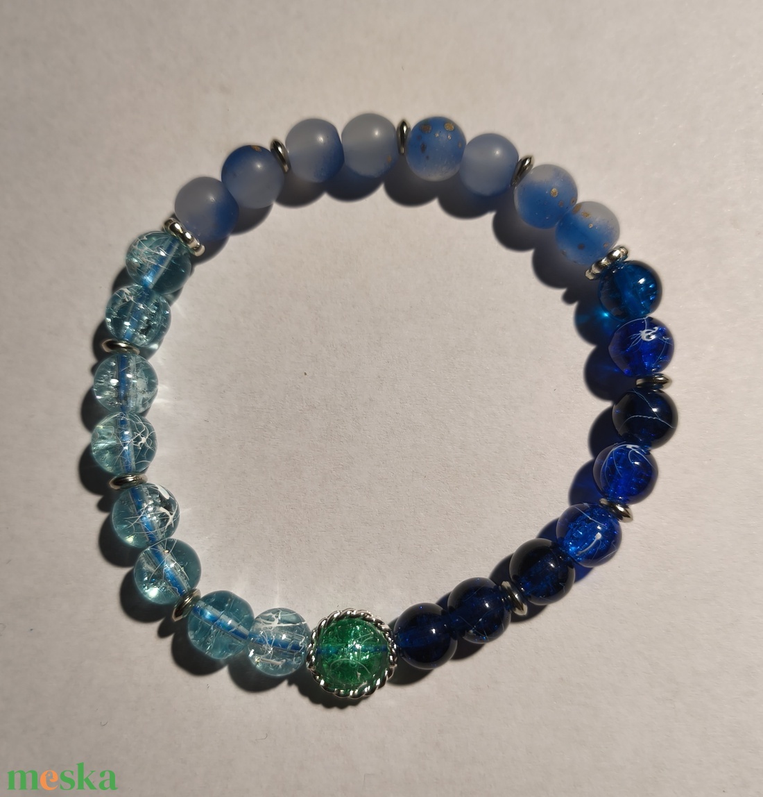 Karkötő tenger - ékszer - karkötő - gyöngyös karkötő - Meska.hu