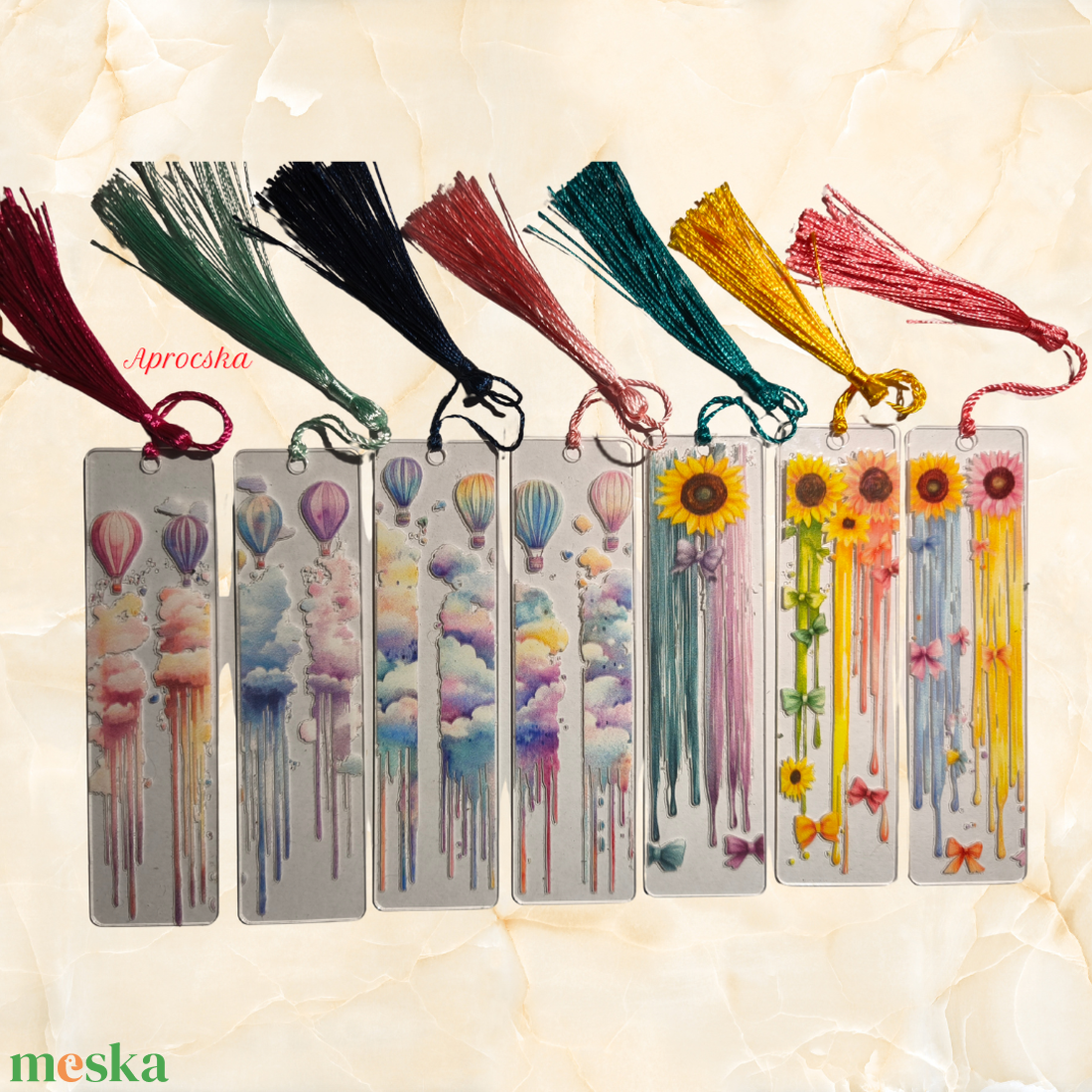 Könyvjelző napraforgó és felhő - könyv & zene - könyvjelző - Meska.hu