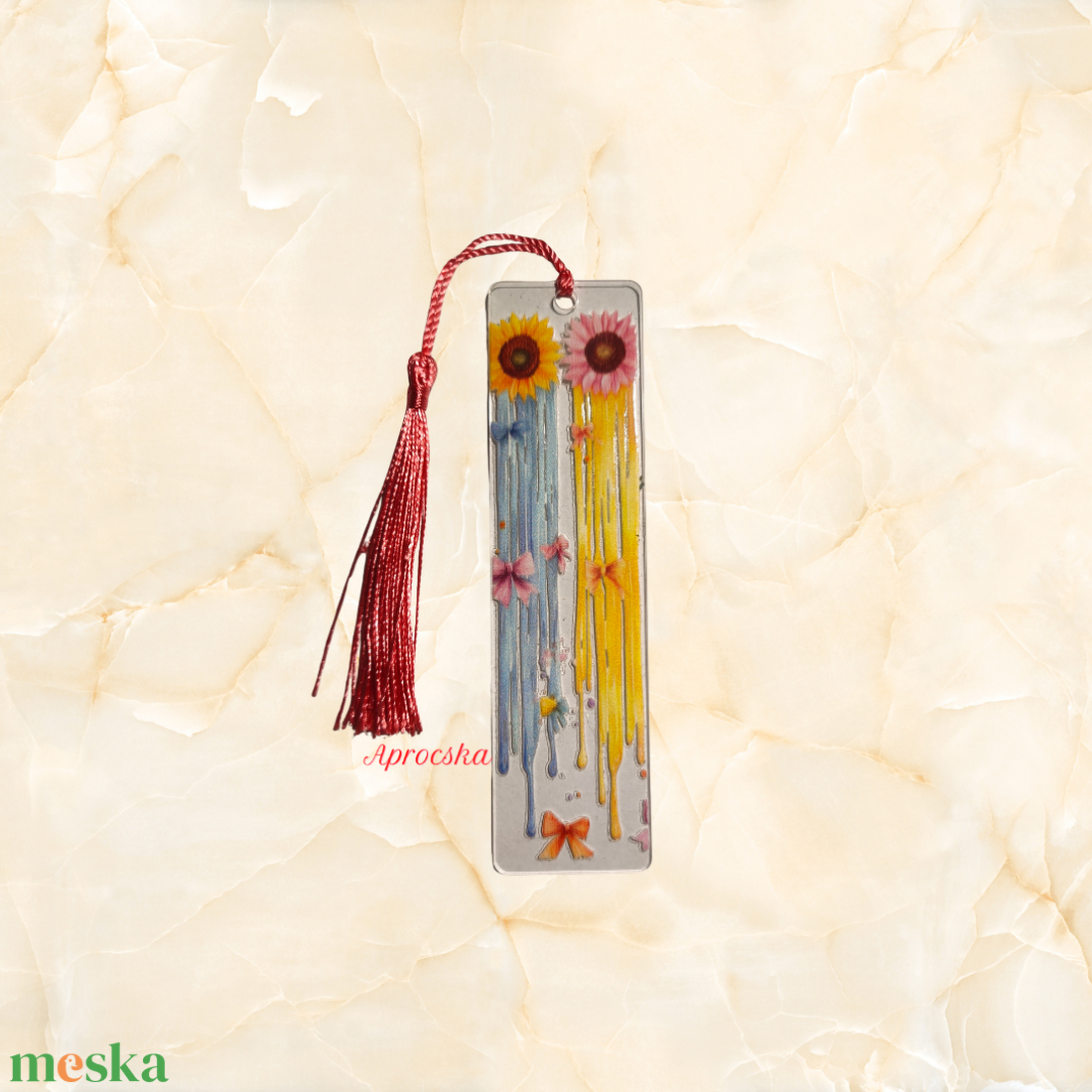 Könyvjelző napraforgó és felhő - könyv & zene - könyvjelző - Meska.hu