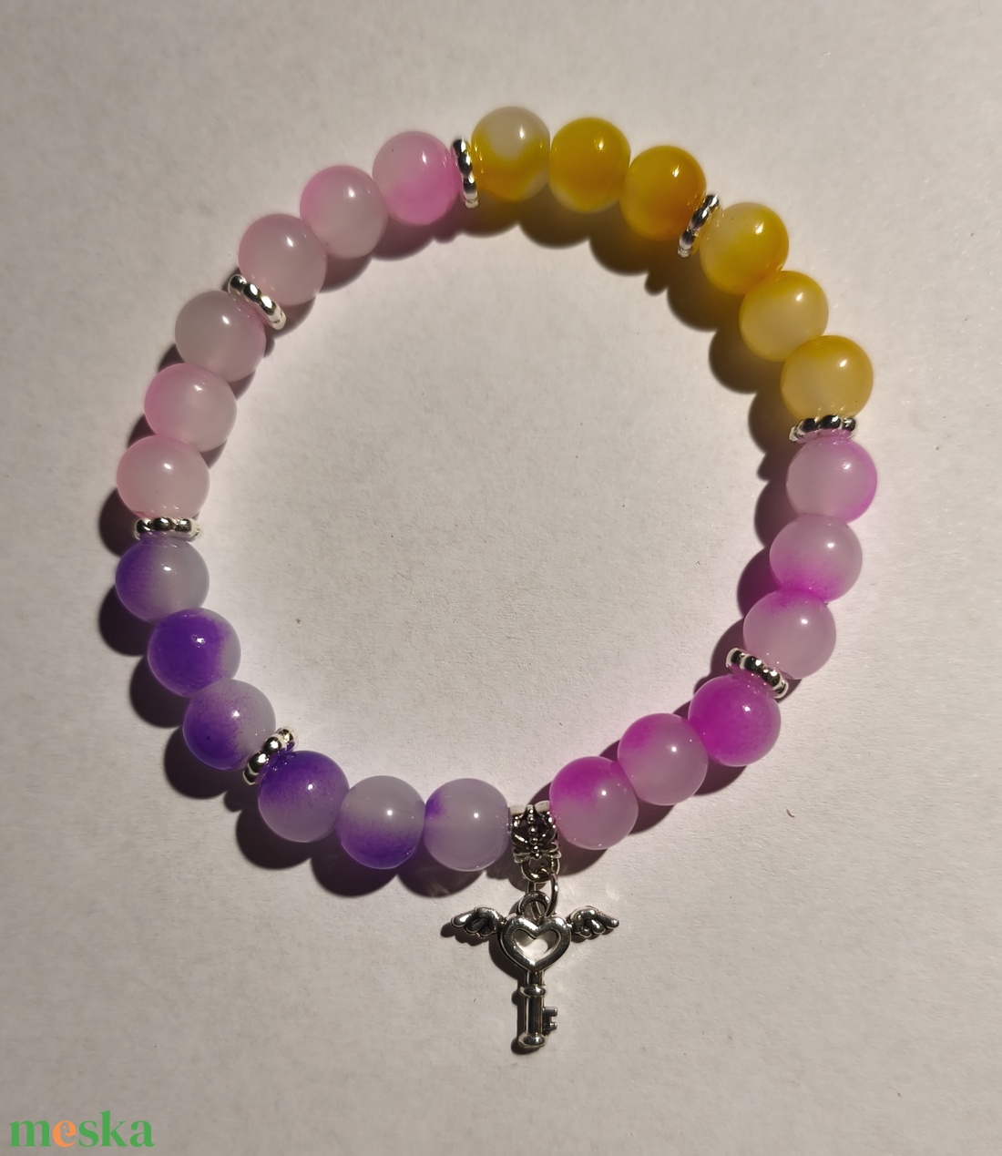 Karkötő kulcsos - ékszer - karkötő - gyöngyös karkötő - Meska.hu