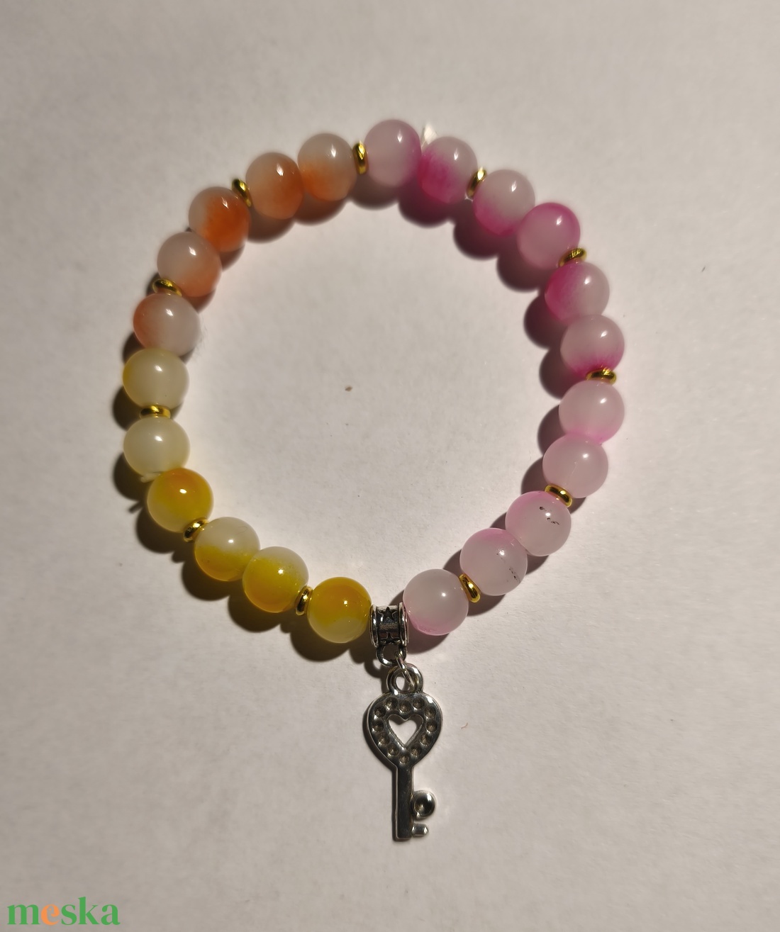 Karkötő kulcsos - ékszer - karkötő - gyöngyös karkötő - Meska.hu
