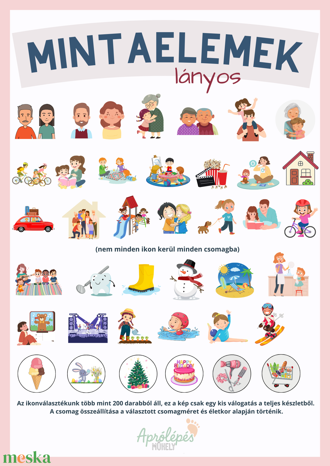 Heti tervező csomagok gyerekeknek � tépőzáras elemekkel, saját ovis jellel életkor szerinti csomagokkal  - művészet - grafika & illusztráció - digitális - Meska.hu