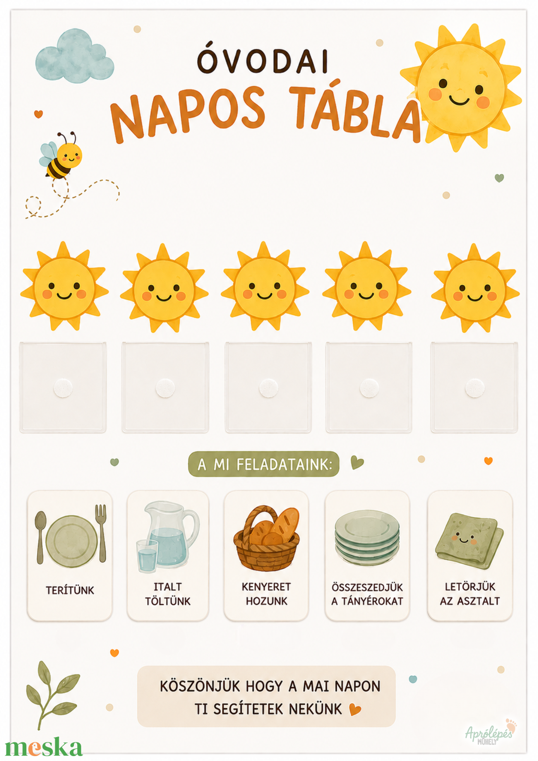 Óvodai Napos Tábla  - művészet - grafika & illusztráció - digitális - Meska.hu