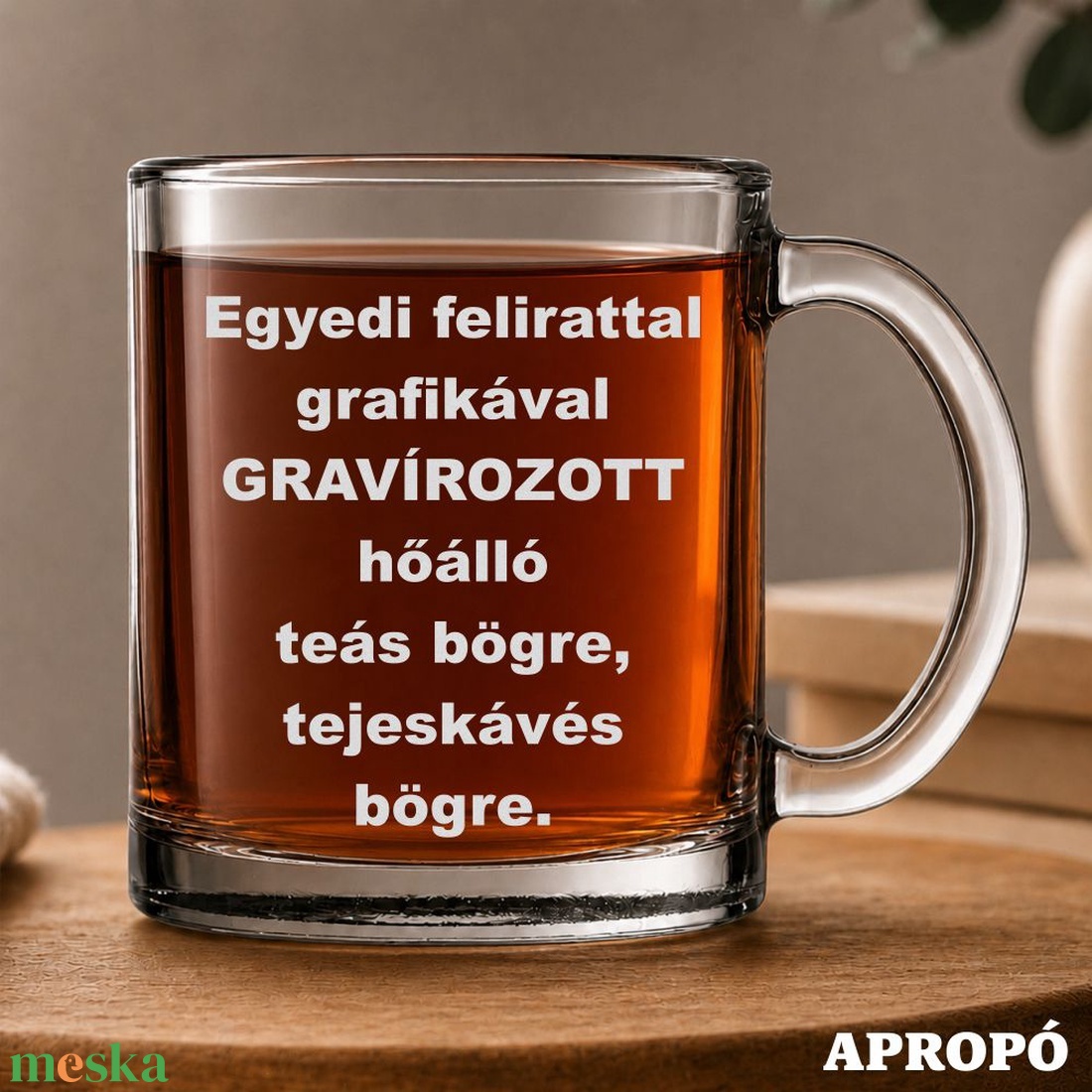megrendelő által kért egyedi szöveggel, grafikával gravírozott hőálló teás tejeskávés bögre, látványterv készítéssel - otthon & életmód - konyhafelszerelés, tálalás - tálalás - bögre & csésze - Meska.hu