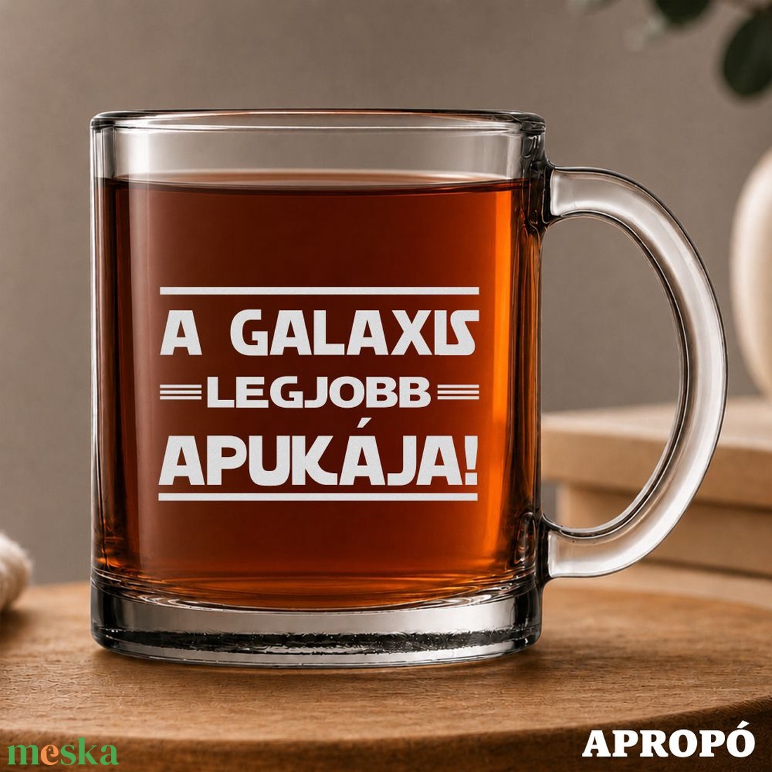hőálló bögre apának gravírozva A galaxis legjobb apukája! felirattal - otthon & életmód - konyhafelszerelés, tálalás - tálalás - bögre & csésze - Meska.hu