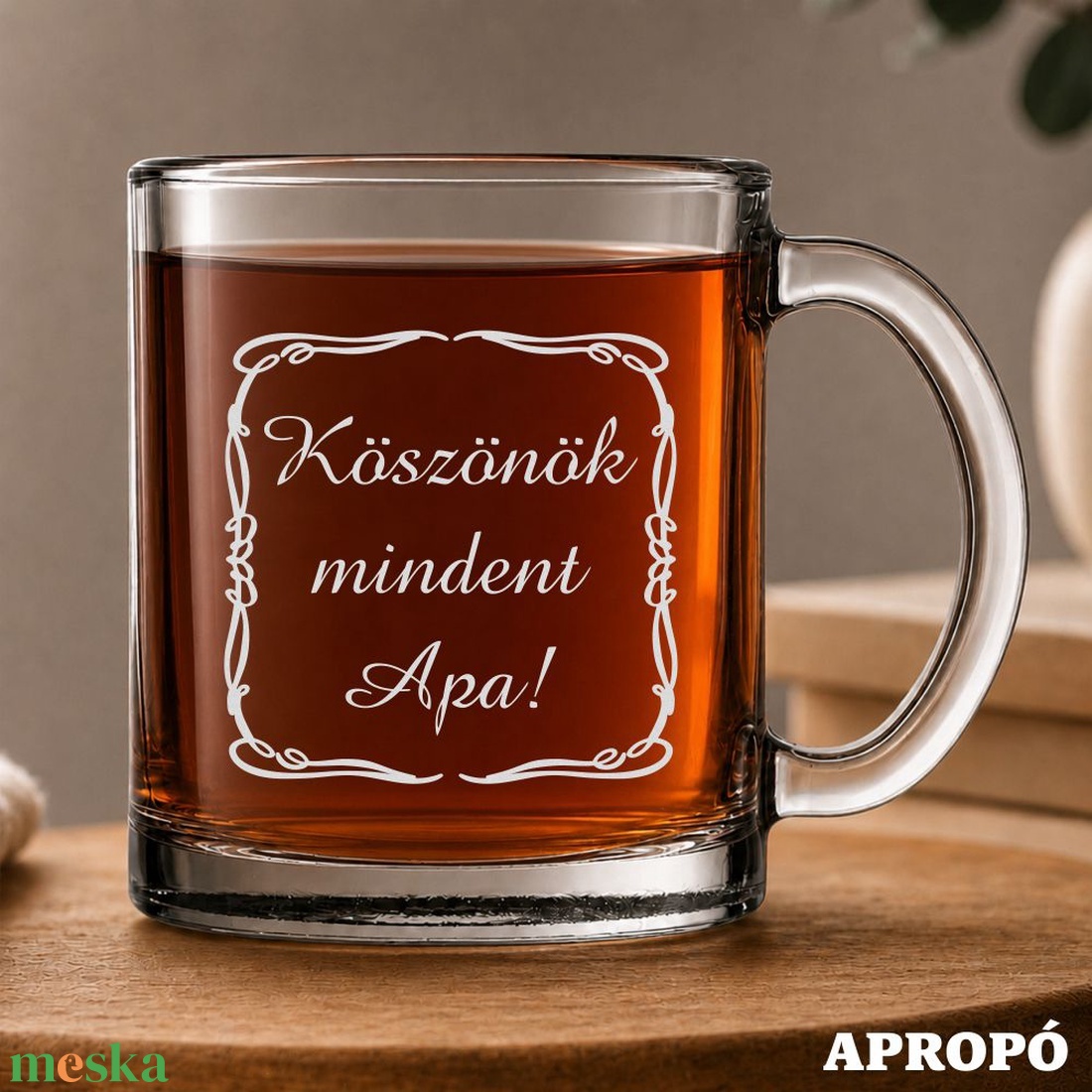hőálló bögre apának gravírozva Köszönök mindent APA! felirattal - otthon & életmód - konyhafelszerelés, tálalás - tálalás - bögre & csésze - Meska.hu