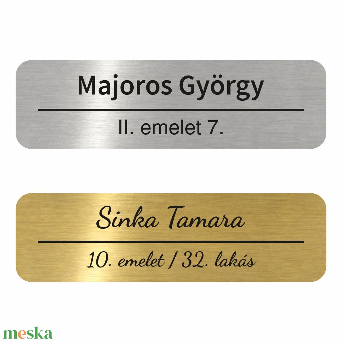 Gravírozott névtábla ajtóra, postaládára - Egyedi ajtótábla kültérre és beltérre (ajándék kétoldalú ragasztóval) - otthon & életmód - ház & kert - névtábla - Meska.hu