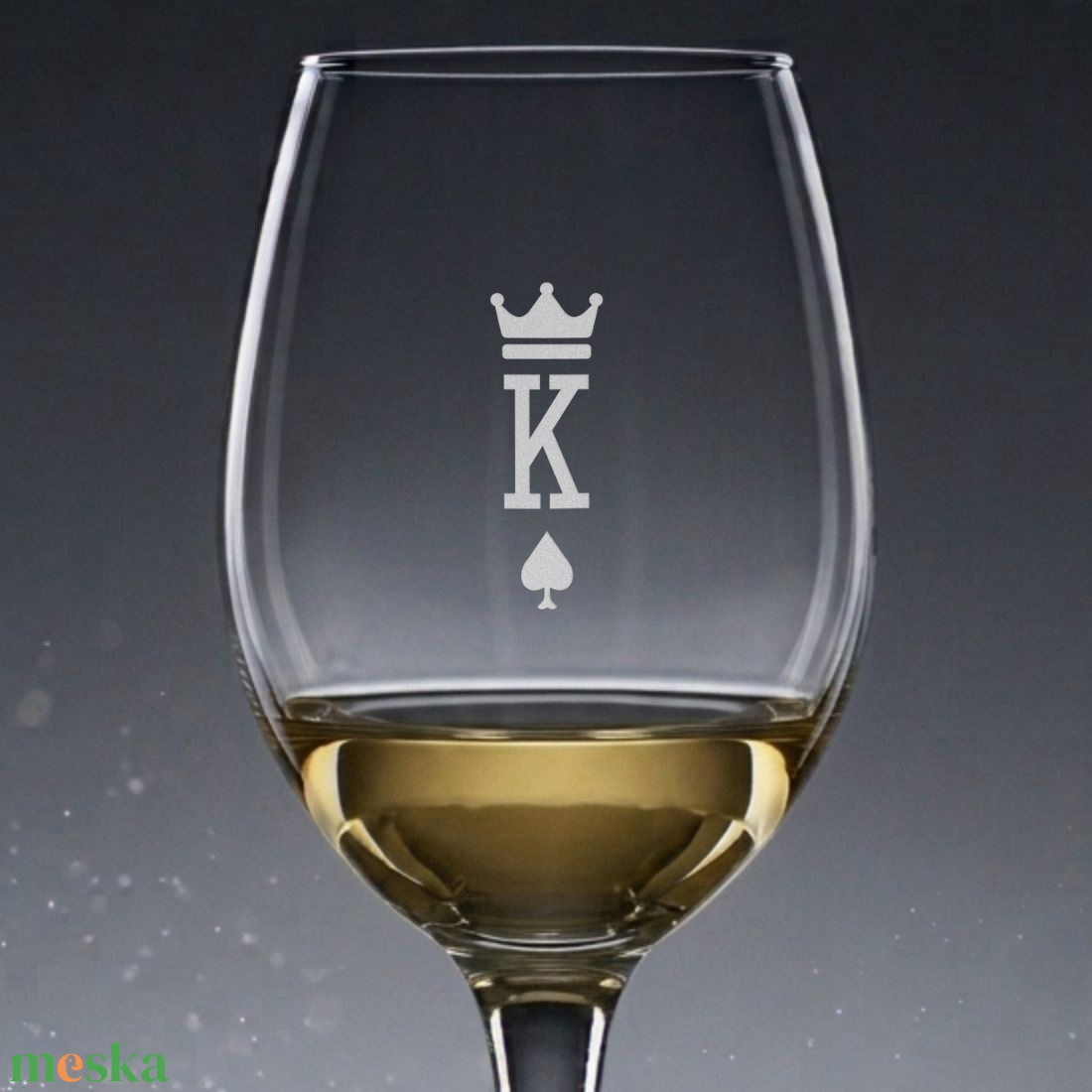 Pikk Király és Kör Királynő páros borospohár készlet mosogatógépben mosható tartós gravírozással 3dl 300ml - otthon & életmód - konyhafelszerelés, tálalás - tálalás - boros poharak, szettek - Meska.hu
