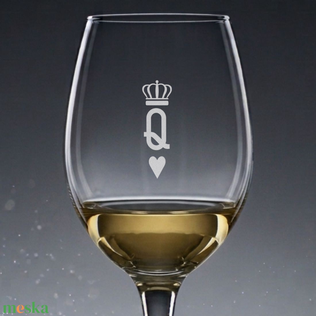 Pikk Király és Kör Királynő páros borospohár készlet mosogatógépben mosható tartós gravírozással 3dl 300ml - otthon & életmód - konyhafelszerelés, tálalás - tálalás - boros poharak, szettek - Meska.hu