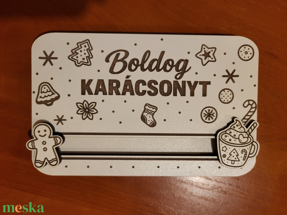 Karácsonyi pénzátadó - Boldog Karácsonyt! Mézi - Bögre - karácsony - karácsonyi ajándékozás - karácsonyi pénzátadó - Meska.hu