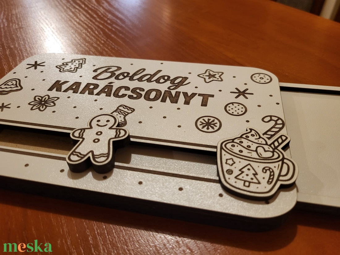 Karácsonyi pénzátadó - Boldog Karácsonyt! Mézi - Bögre - karácsony - karácsonyi ajándékozás - karácsonyi pénzátadó - Meska.hu