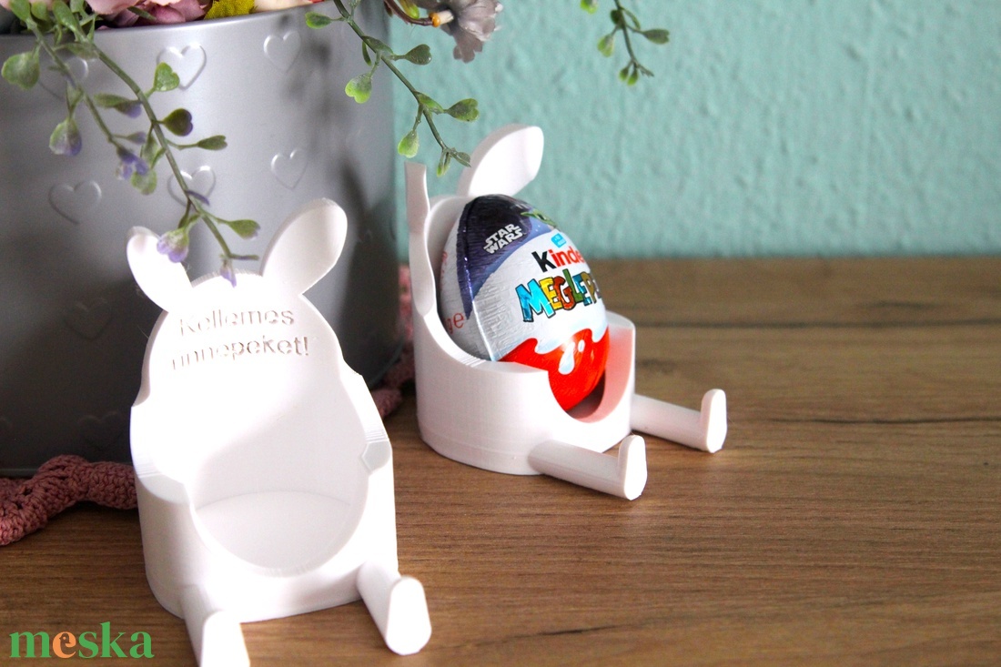 Húsvéti nyuszi tojás és telefontartó - ünnepi díszek, dekorációk - húsvéti díszek és dekorációk - húsvéti tojástartó - Meska.hu