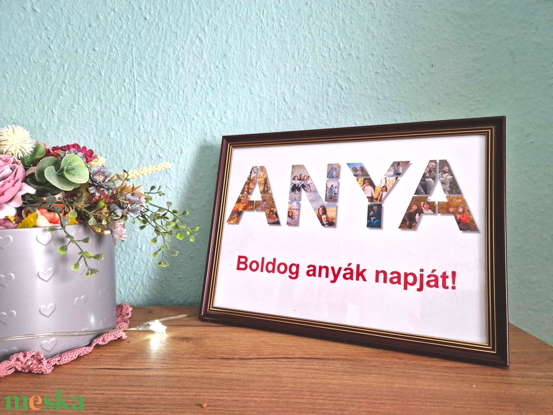 Egyedi anyák napi ANYA / apák napi APA kép montázs - otthon & életmód - dekoráció - kép & falikép - mozaik kép - Meska.hu