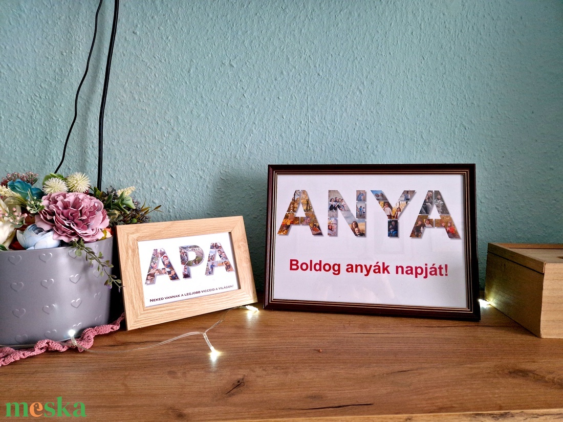 Egyedi anyák napi ANYA / apák napi APA kép montázs - otthon & életmód - dekoráció - kép & falikép - mozaik kép - Meska.hu
