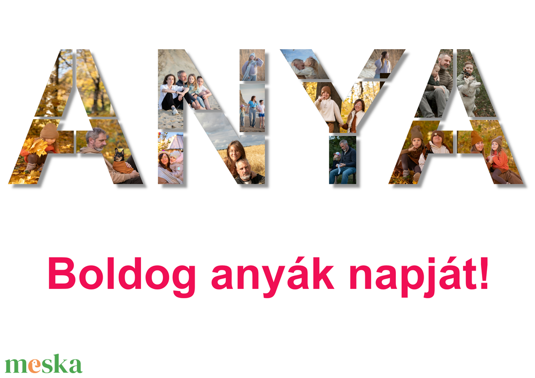 Egyedi anyák napi ANYA / apák napi APA kép montázs - otthon & életmód - dekoráció - kép & falikép - mozaik kép - Meska.hu