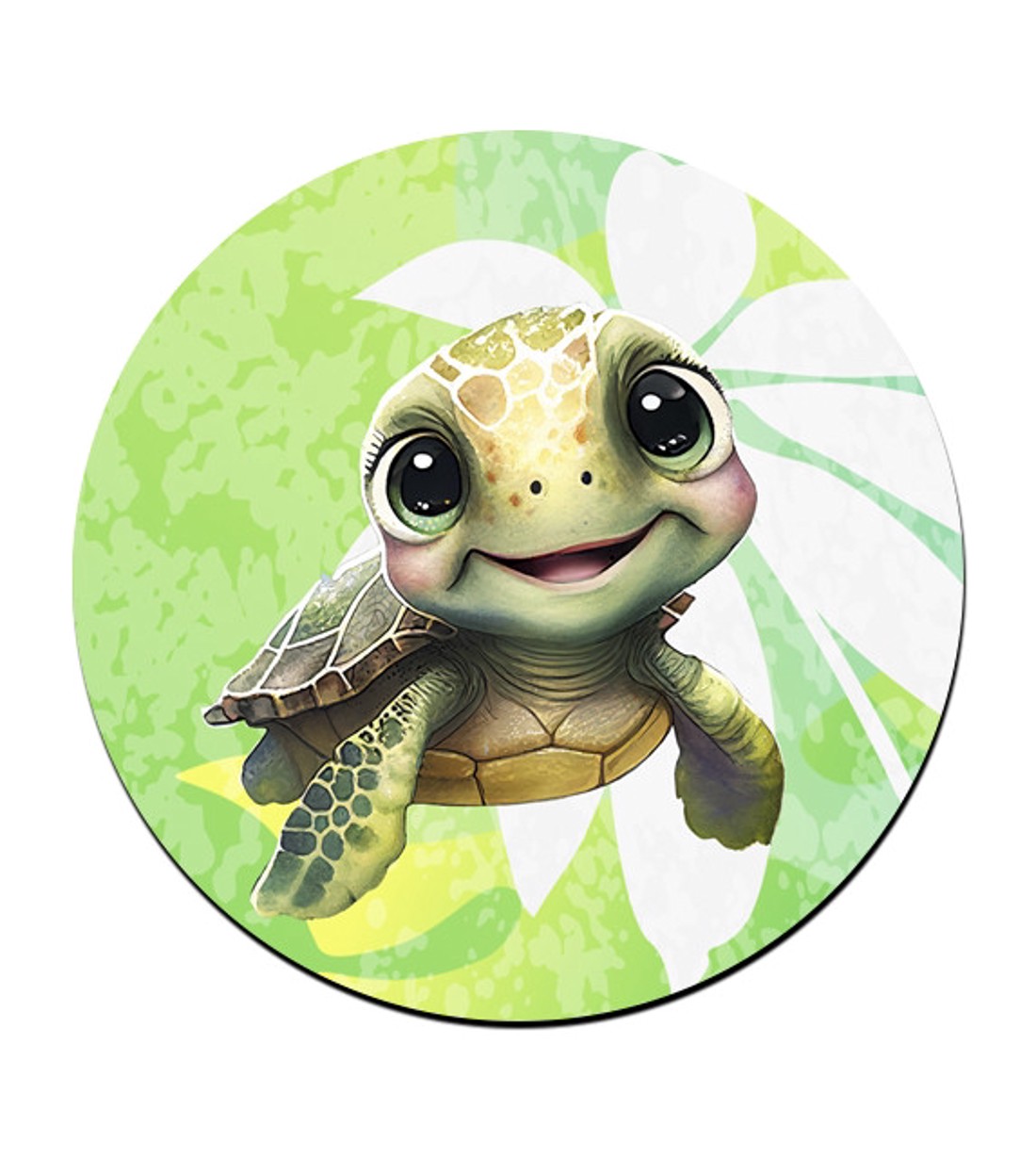 Pálmafás cuki teknős mintás bögre alátét -  - Meska.hu