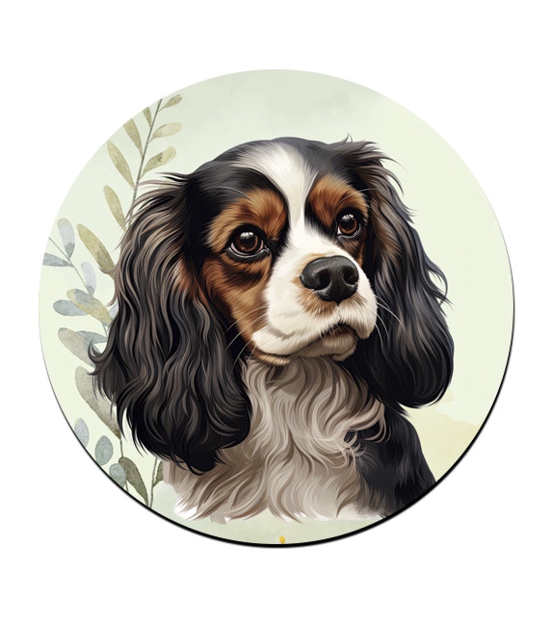 Trikolor Cavalier King Charles spániel portré mintás bögre alátét -  - Meska.hu