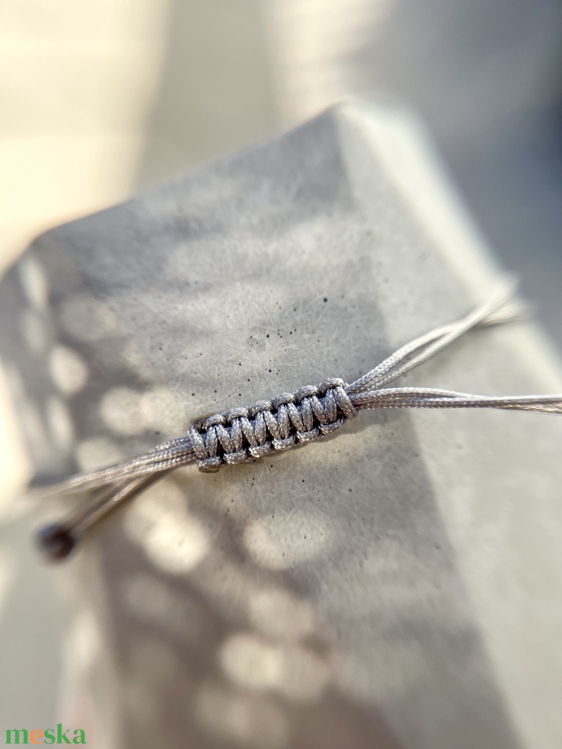 FINE LINE - stabilitás - minimalista fekete turmalin karkötő - ékszer - karkötő - fonott karkötő - Meska.hu