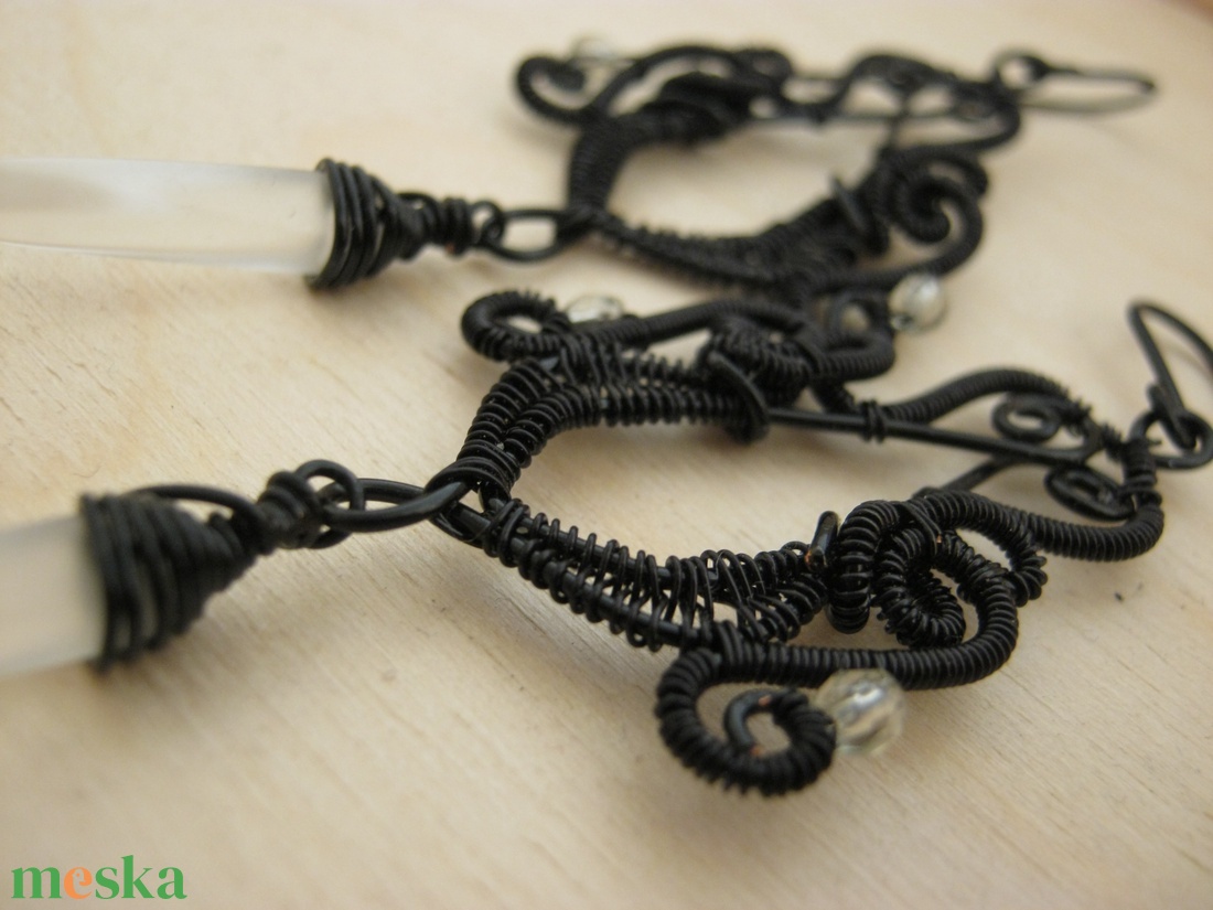 Eső az éjszakában - ékszer - fülbevaló - csillár fülbevaló - Meska.hu