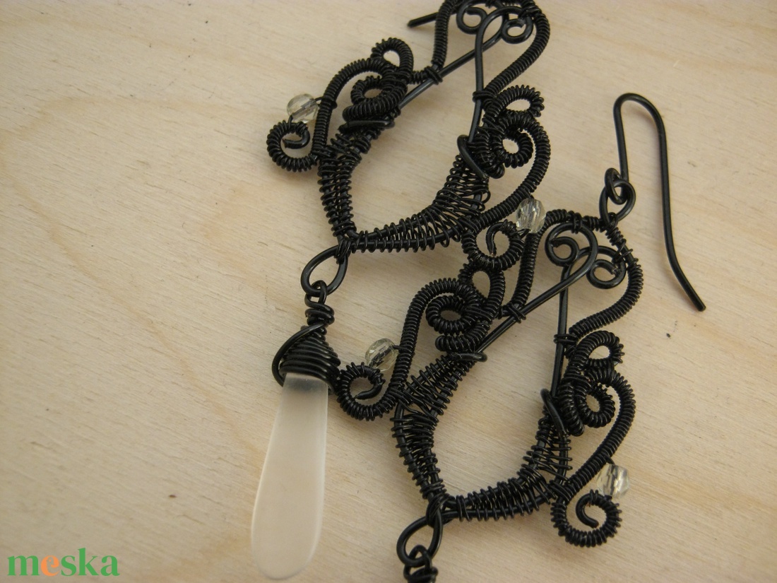 Eső az éjszakában - ékszer - fülbevaló - csillár fülbevaló - Meska.hu