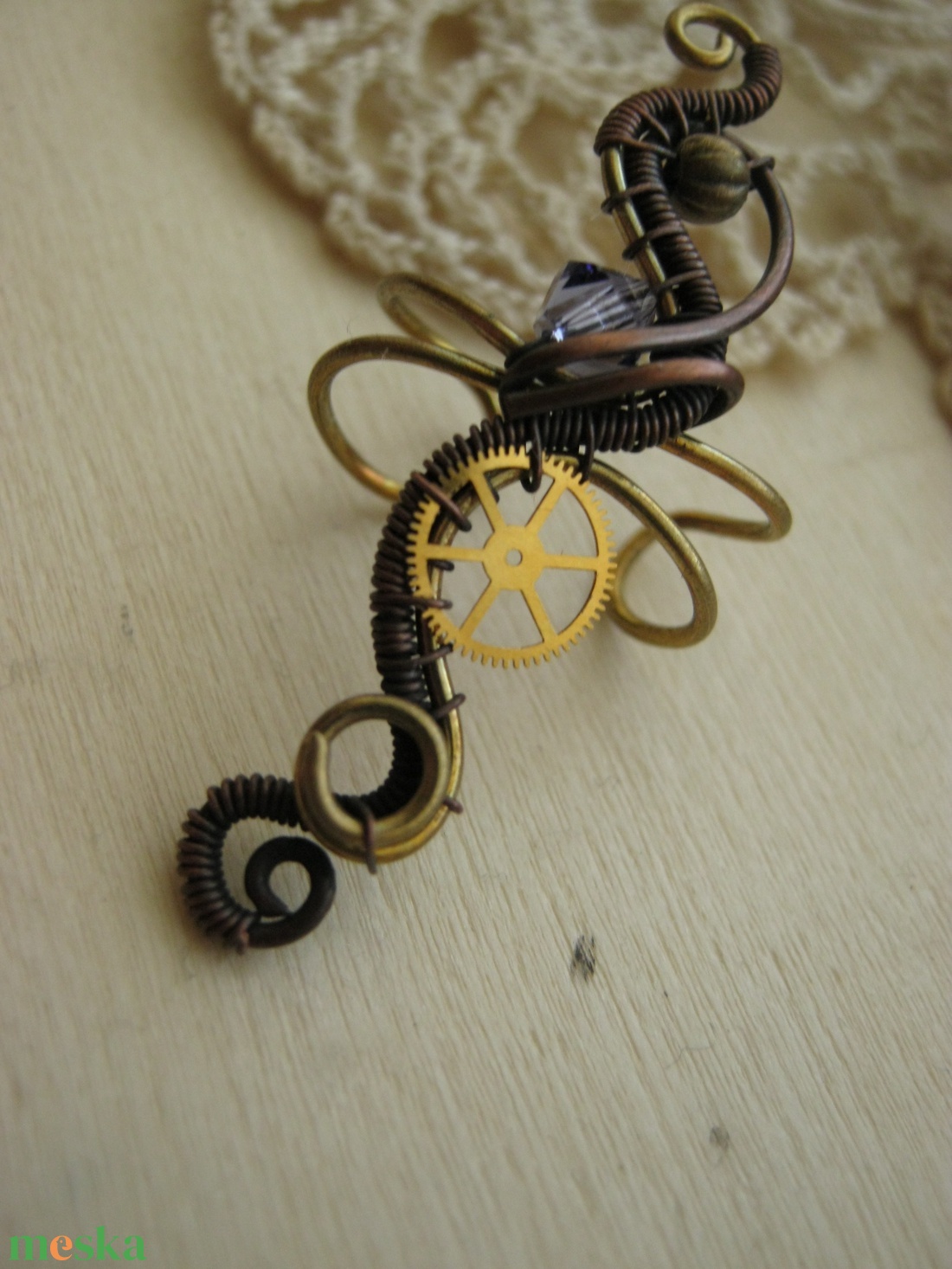 Steampunk fülgyűrű - Alkonyat - ékszer - fülbevaló - fülgyűrű - Meska.hu Steampunk fülgyűrű - Alkonyat - ékszer - fülbevaló - fülgyűrű - Meska.hu