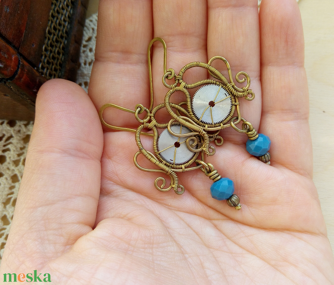 Óceán - ékszer - fülbevaló - csillár fülbevaló - Meska.hu