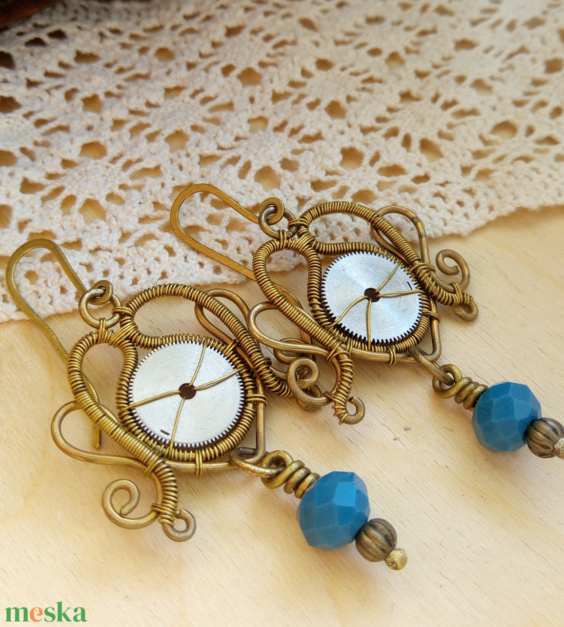 Óceán - ékszer - fülbevaló - csillár fülbevaló - Meska.hu